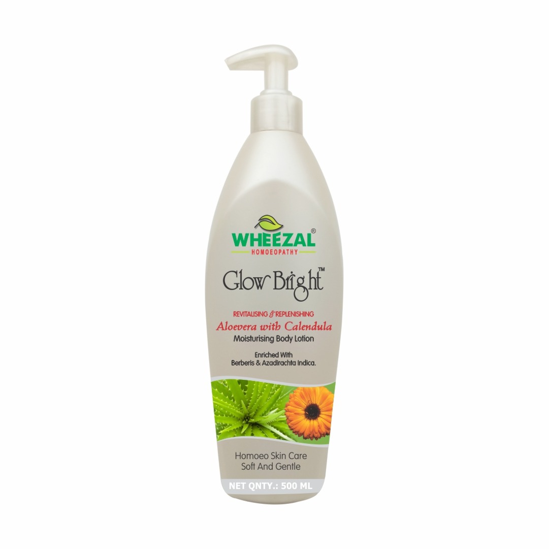 Show details for Wheezal Homeopathy Glow Bright Moisturising Body Lotion - 500 ML Picture of Wheezal Homeopathy Glow Bright Moisturising Body Lotion - 500 ML