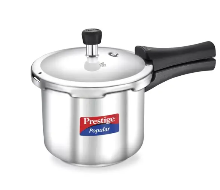 Picture of Prestige Popular Stainless Steel Pressure Cooker Silver -2 L