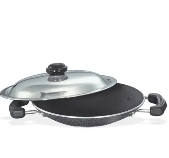 Show details for Prestige Omega Select Plus Non-stick Appachatty with Stainless Steel Lid, 20cm (Black) Picture of Prestige Omega Select Plus Non-stick Appachatty with Stainless Steel Lid, 20cm (Black)