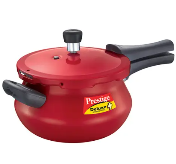 Picture of Prestige Deluxe Plus Aluminium Outer Lid Pressure Handi Red - 3 L