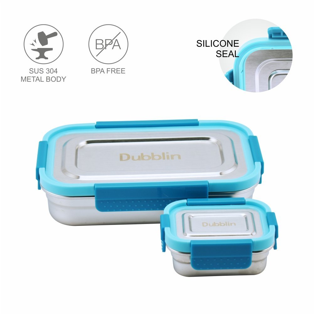 Show details for Dubblin Dineout Senior Stainless Steel Lunch Box - 1000 ML Picture of Dubblin Dineout Senior Stainless Steel Lunch Box - 1000 ML