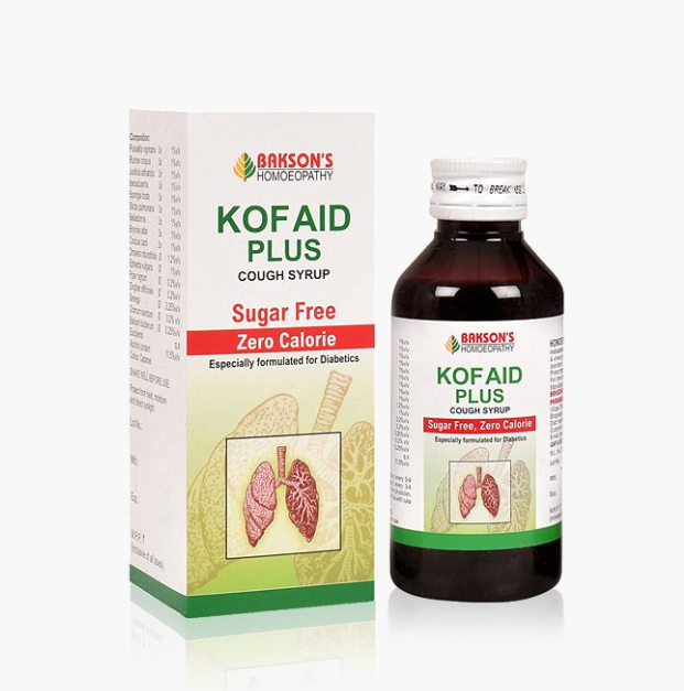 Picture of Bakson's Homeopathy Kof Aid Plus Syrup Sugar Free -115 ML