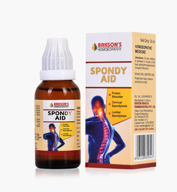 Show details for Bakson's Homeopathy Spondy Aid Drops - 30 ML - Pack of 2 Picture of Bakson's Homeopathy Spondy Aid Drops - 30 ML - Pack of 2
