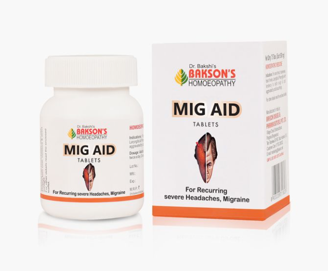 Picture of Bakson's Homeopathy Mig Aid Tablets - 75 Tabs