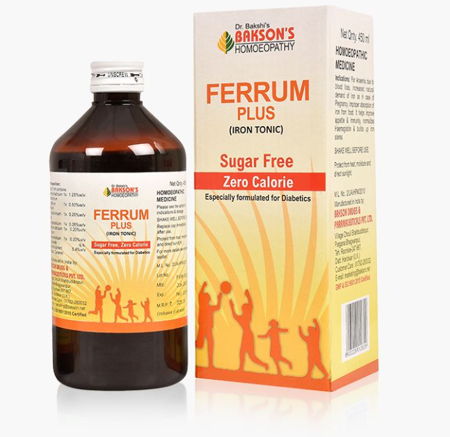 Show details for Bakson's Homeopathy Ferrum Plus With Sugar Free - 450 ML Picture of Bakson's Homeopathy Ferrum Plus With Sugar Free - 450 ML