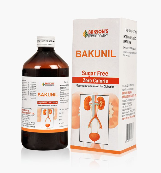 Show details for Bakson's Homeopathy Bakunil Syrup Sugar Free - 450 ML Picture of Bakson's Homeopathy Bakunil Syrup Sugar Free - 450 ML