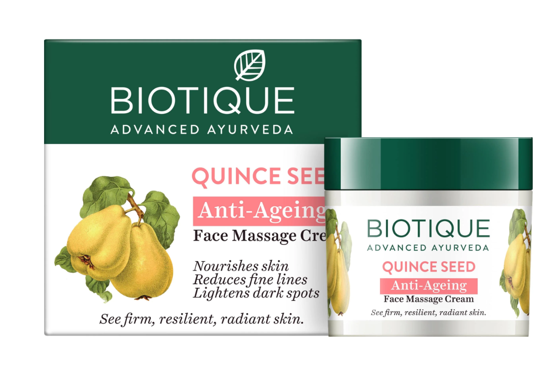 Picture of Biotique Advanced Ayurveda Quince Seed Nourishing Face Massage Cream - 50 GM