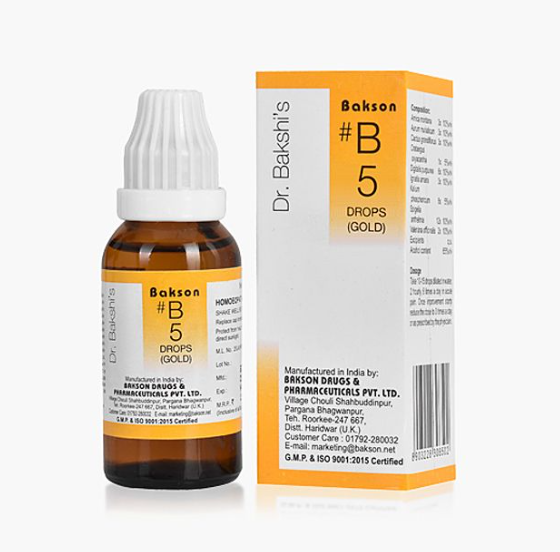 Picture of Bakson's Homeopathy B5 Drops - 30 ML