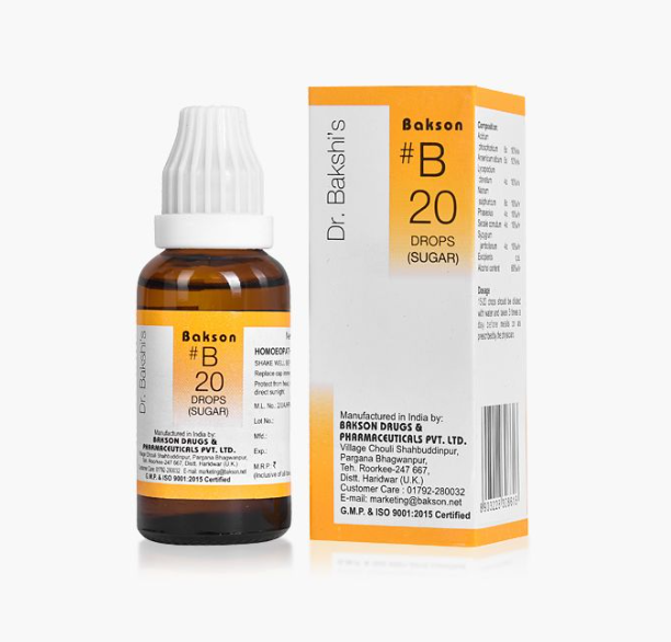 Picture of Bakson's Homeopathy B20 Drops - 30 ML