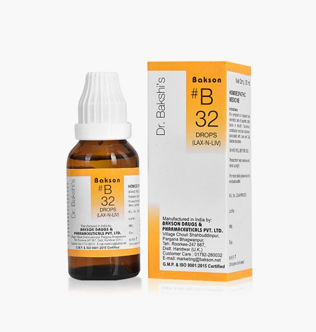 Picture of Bakson's Homeopathy B32 Drops - 30 ML