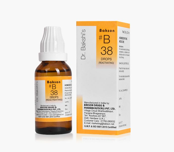 Picture of Bakson's Homeopathy B38 Drops - 30 ML