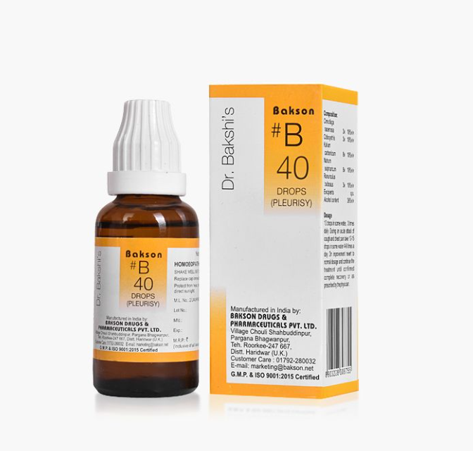 Picture of Bakson's Homeopathy B40 Drops - 30 ML