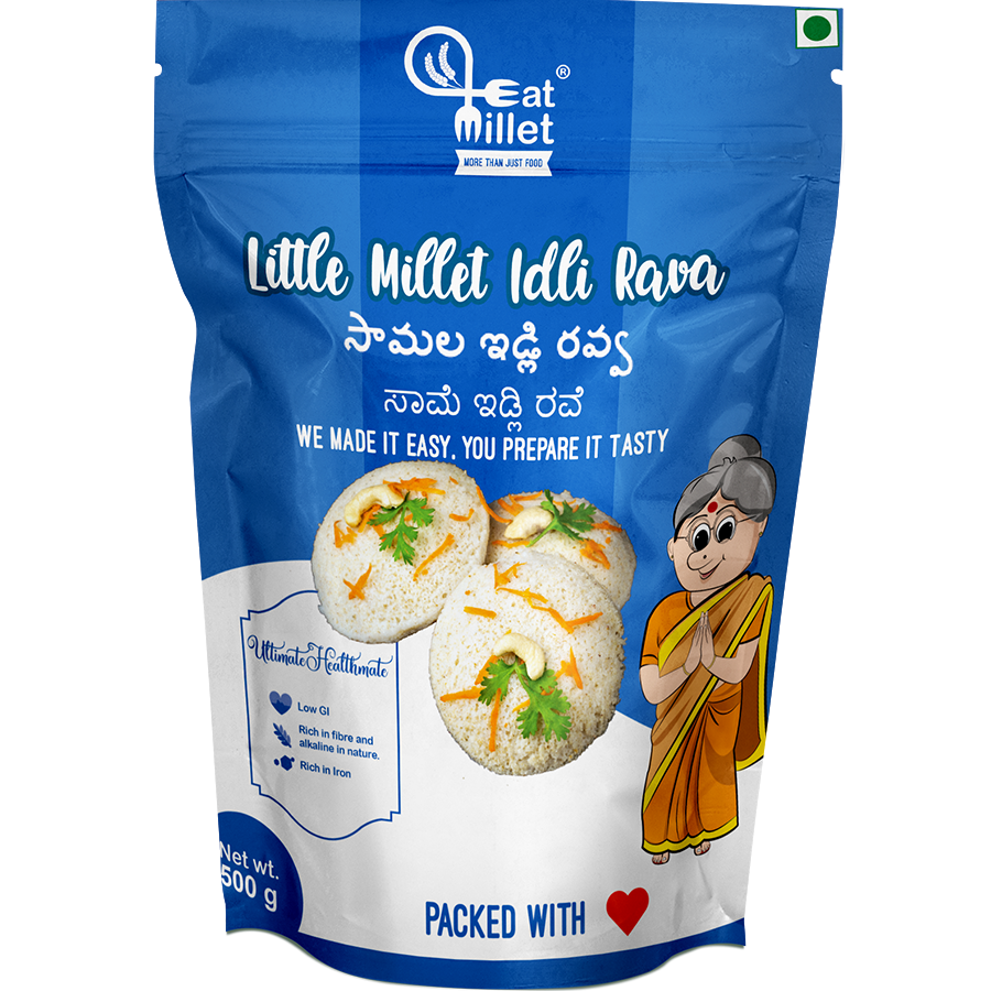 Show details for Eat Millet Little Millet Idli Rava - 500 grams  Picture of Eat Millet Little Millet Idli Rava - 500 grams