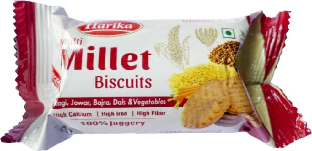 Show details for Harika Millet Biscuits with Jaggery - 35 gm - Pack of 5 Picture of Harika Millet Biscuits with Jaggery - 35 gm - Pack of 5