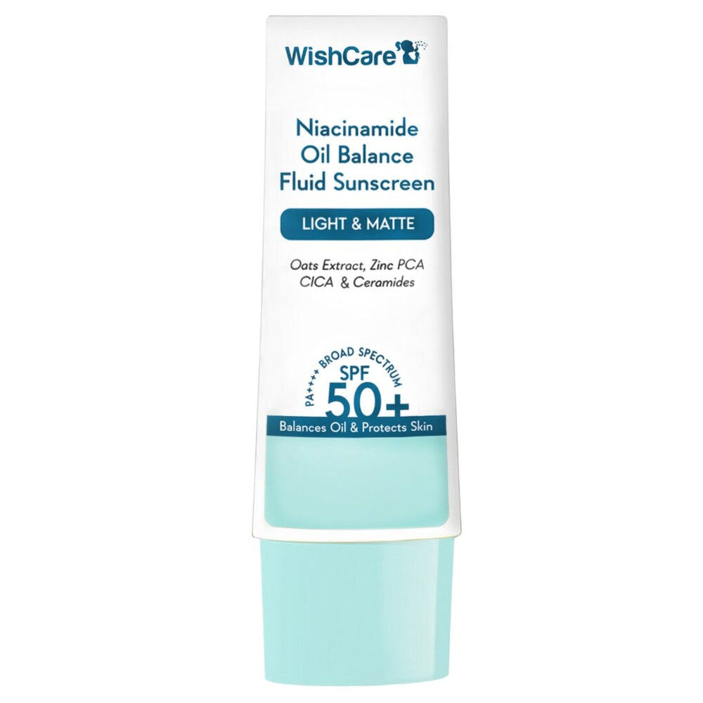 Show details for WishCare 5% Niacinamide Oil Balance Fluid Sunscreen SPF50 PA++++ - 50 GM Picture of WishCare 5% Niacinamide Oil Balance Fluid Sunscreen SPF50 PA++++ - 50 GM