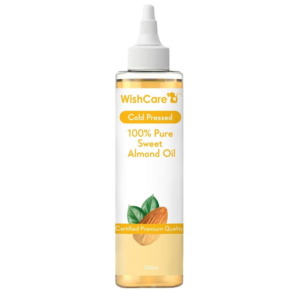 Show details for WishCare Cold Pressed Sweet Almond Oil - 200 ML Picture of WishCare Cold Pressed Sweet Almond Oil - 200 ML