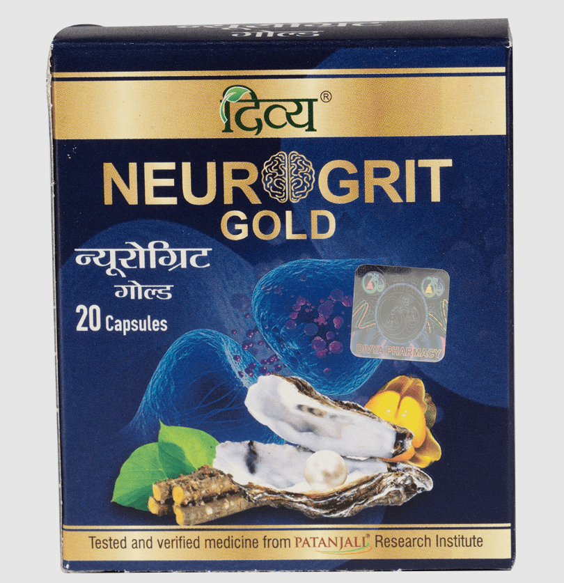 Show details for Patanjali Divya Neurogrit Gold - 20 caps - Pack of 1 Picture of Patanjali Divya Neurogrit Gold - 20 caps - Pack of 1
