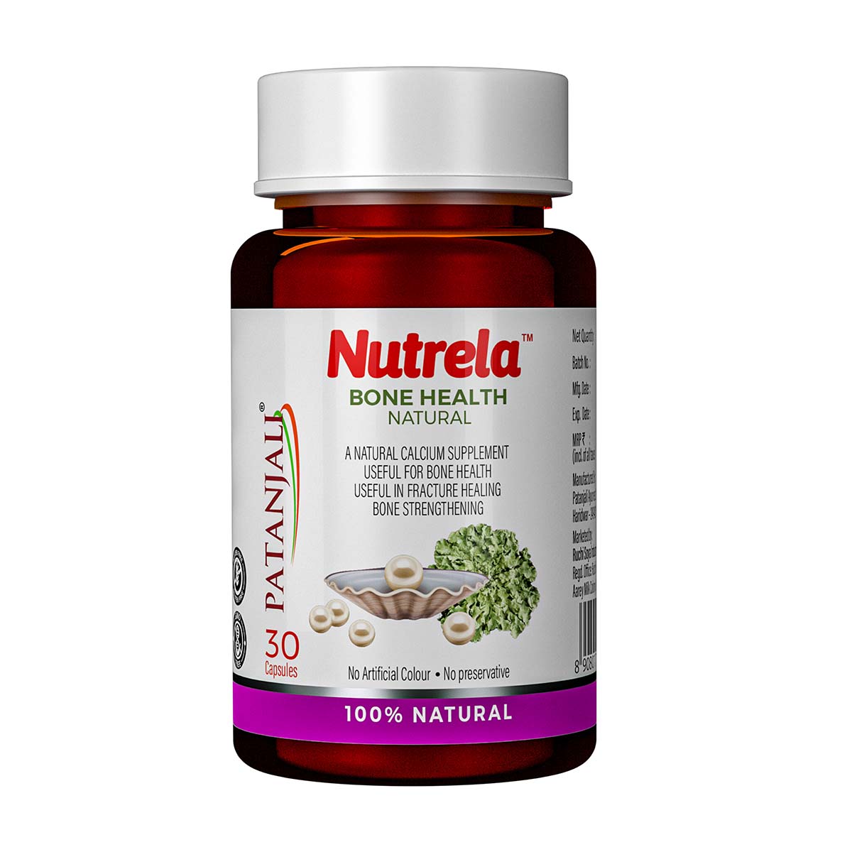 Show details for Patanjali Nutrela Bone Health Natural Capsules - 30  Capsules Picture of Patanjali Nutrela Bone Health Natural Capsules - 30  Capsules