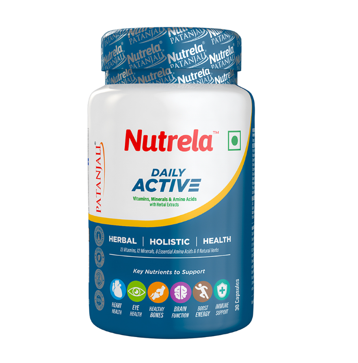Show details for Patanjali Nutrela Daily Active Tablets - 30 Tabs Picture of Patanjali Nutrela Daily Active Tablets - 30 Tabs