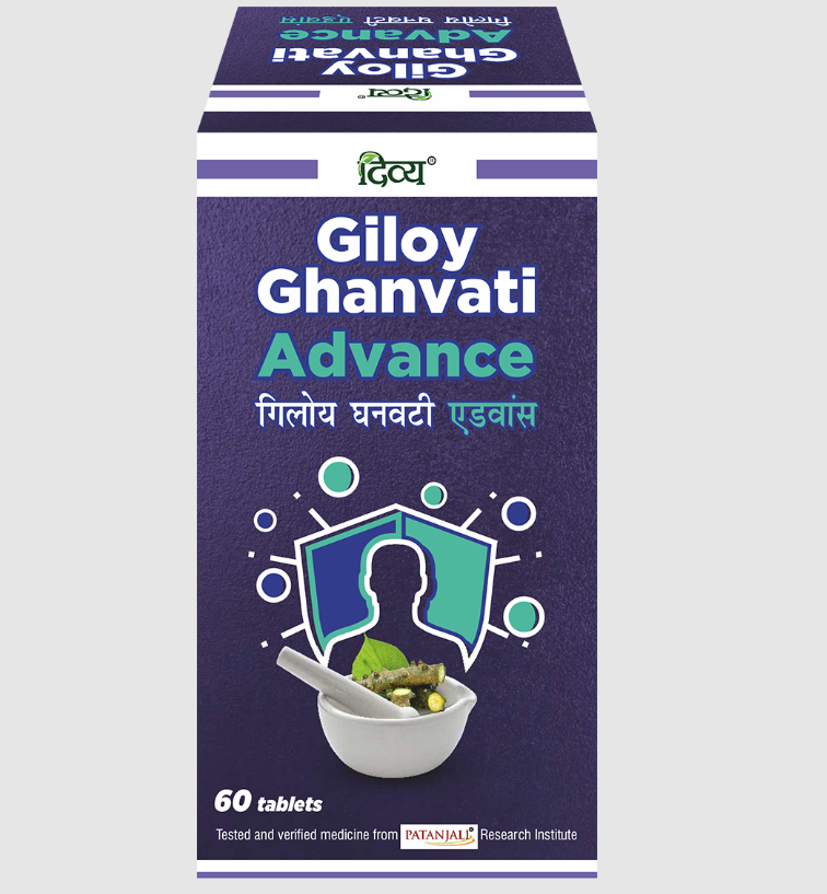 Show details for Patanjali Divya Giloy Ghanvati Advance - Pack of 1 - 60 Tabs Picture of Patanjali Divya Giloy Ghanvati Advance - Pack of 1 - 60 Tabs