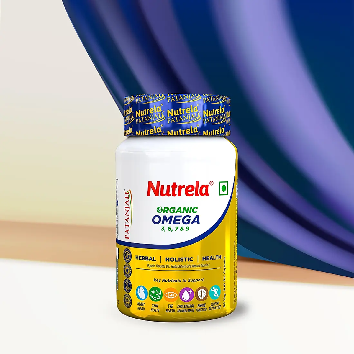 Show details for Patanjali Nutrela Organic Omega 3, 6, 7, 9 Capsules - 60 Capsules Picture of Patanjali Nutrela Organic Omega 3, 6, 7, 9 Capsules - 60 Capsules