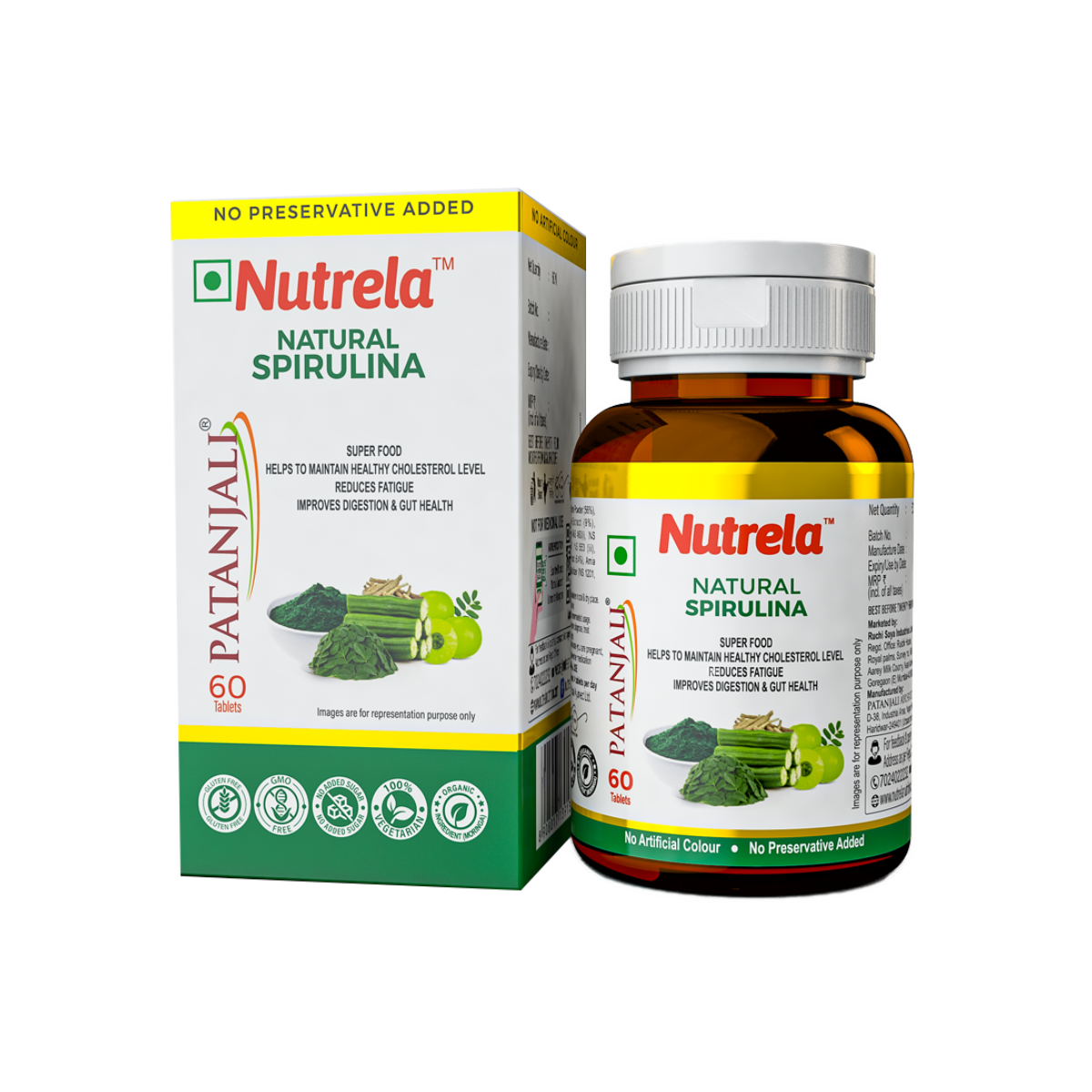 Show details for Patanjali Spirulina Capsule With Natural Spirulina - 60 Tablets  Picture of Patanjali Spirulina Capsule With Natural Spirulina - 60 Tablets