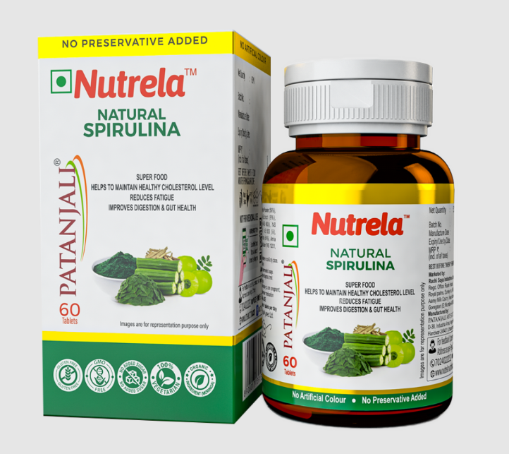 Show details for Patanjali Nutrela Natural Spirulina - 60 Tabs Picture of Patanjali Nutrela Natural Spirulina - 60 Tabs