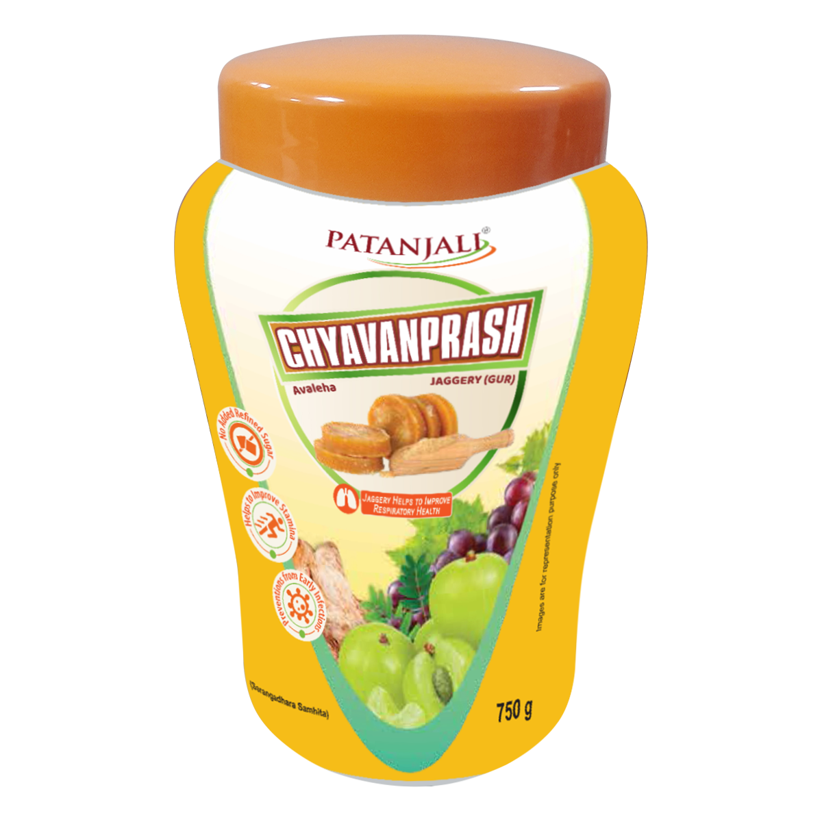 Show details for Patanjali Chyavanprash Jaggery (Gur) - 750 gm Picture of Patanjali Chyavanprash Jaggery (Gur) - 750 gm
