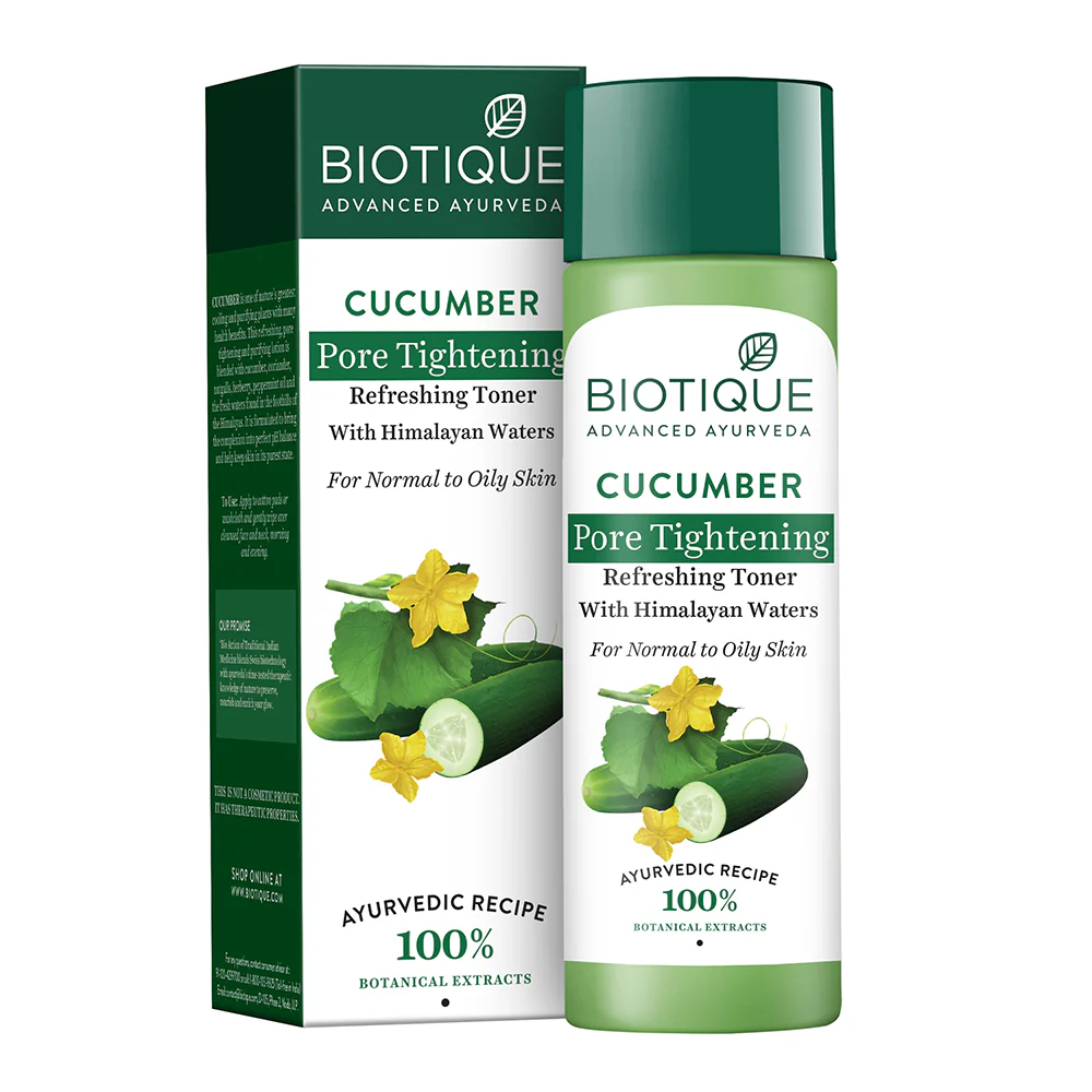 Show details for Biotique Bio Cucumber Pore Tightening Freshener With Himalayan Waters - 120 ML Picture of Biotique Bio Cucumber Pore Tightening Freshener With Himalayan Waters - 120 ML