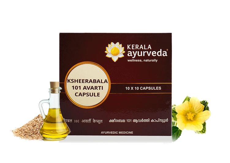 Picture of Kerala Ayurveda Ksheerabala 101 Avarti Capsule 100 Nos