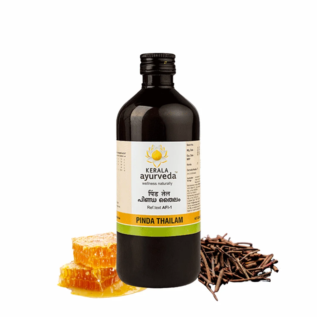 Show details for Kerala Ayurveda Pinda Thailam (Oil) - 450 ML Picture of Kerala Ayurveda Pinda Thailam (Oil) - 450 ML