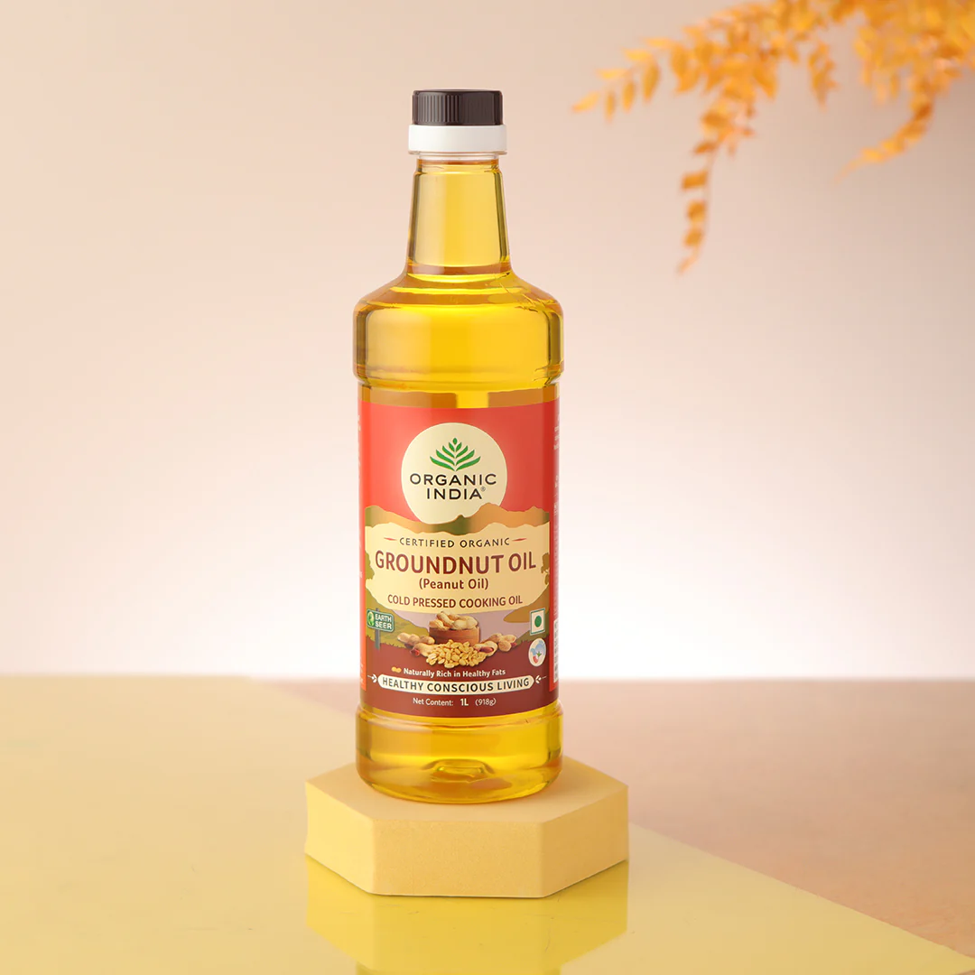 Show details for Organic India Groundnut Oil - 1 Litre Picture of Organic India Groundnut Oil - 1 Litre