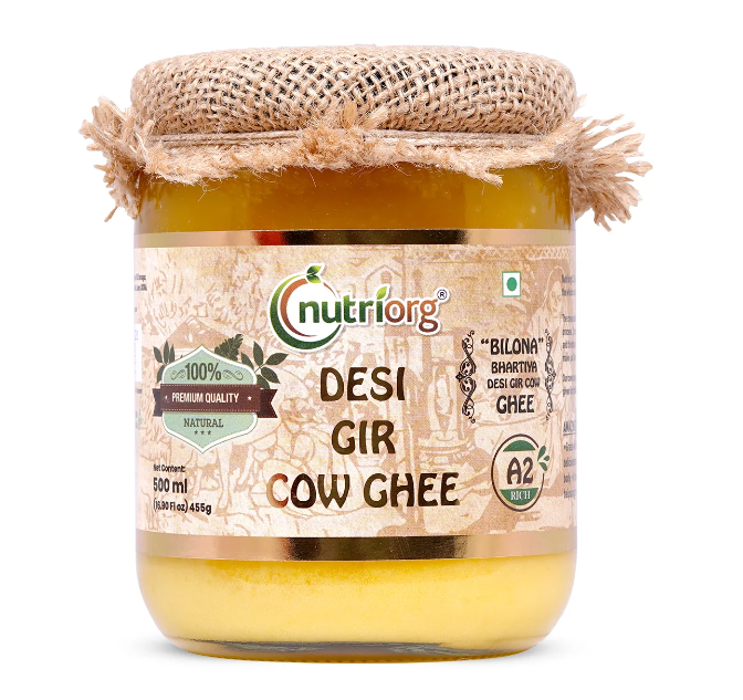 Show details for Nutriorg Desi Gir Cow Ghee - 500 ml Picture of Nutriorg Desi Gir Cow Ghee - 500 ml