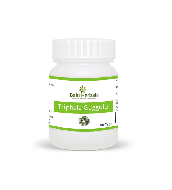 Show details for Balu Herbals Triphala Guggulu - 80 Tabs Picture of Balu Herbals Triphala Guggulu - 80 Tabs