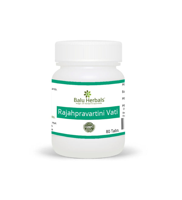 Show details for Balu Herbals Rajapravarthini Vati - 80 Tabs Picture of Balu Herbals Rajapravarthini Vati - 80 Tabs