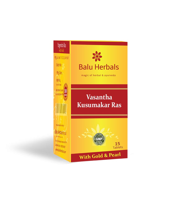 Show details for Balu Herbals Vasantha Kusumakar Ras - 15 Tabs Picture of Balu Herbals Vasantha Kusumakar Ras - 15 Tabs