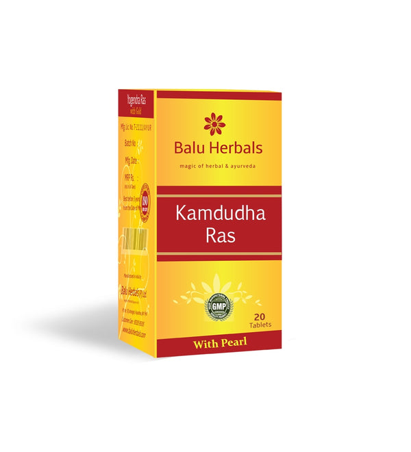 Show details for Balu Herbals Kamdudha Ras Gold - 20 Tabs Picture of Balu Herbals Kamdudha Ras Gold - 20 Tabs