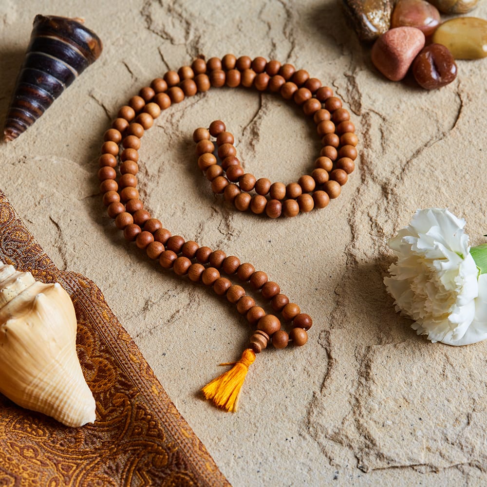 Picture of Svastika Sandalwood Bliss Meditation Mala