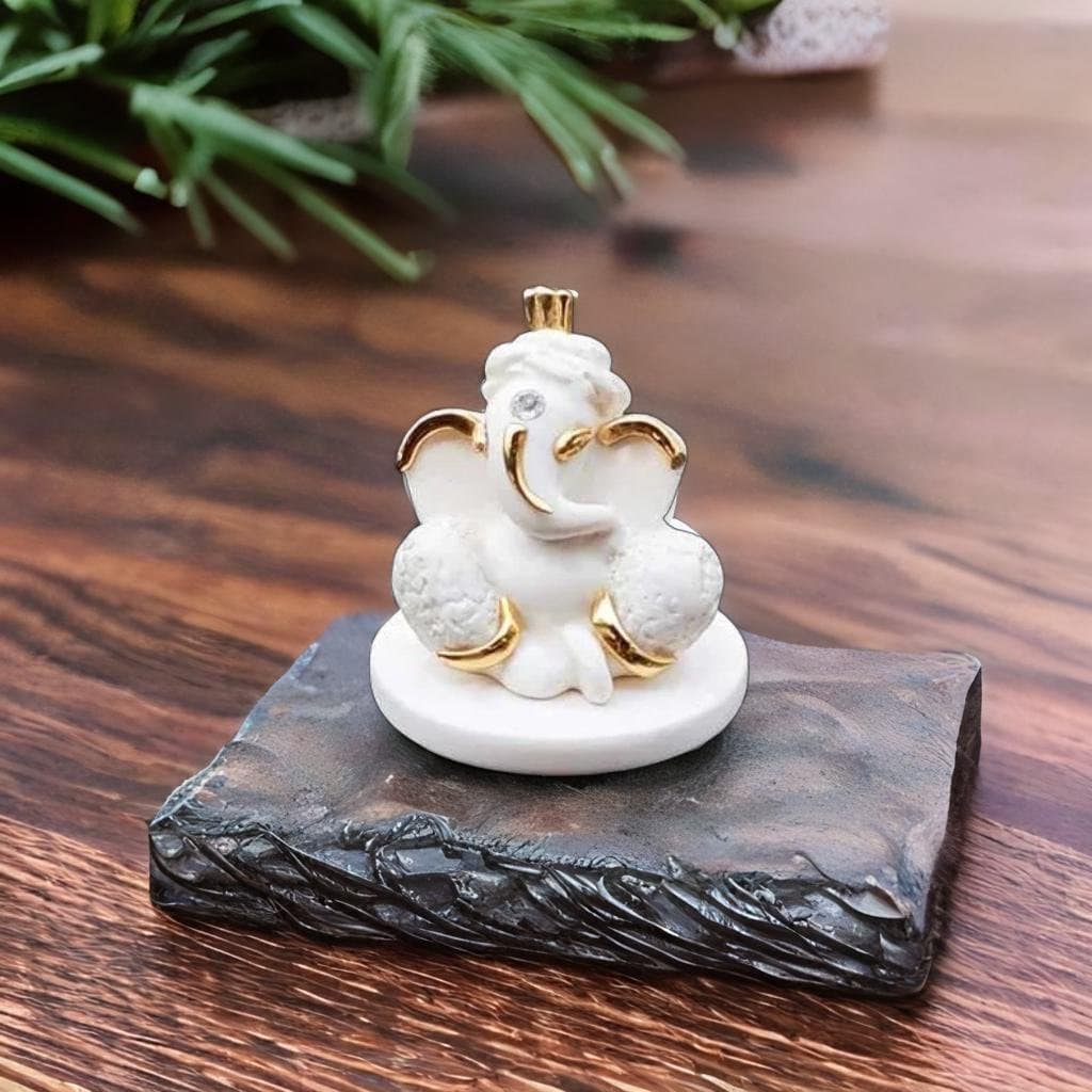 Show details for Svastika Pagdi Ganesh Murti for Car Dashboard Picture of Svastika Pagdi Ganesh Murti for Car Dashboard