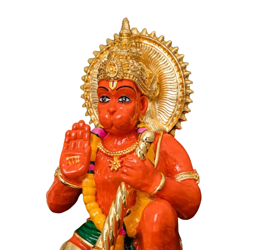 Picture of Svastika Sinduri Hanuman Murti - 3.5 Inches