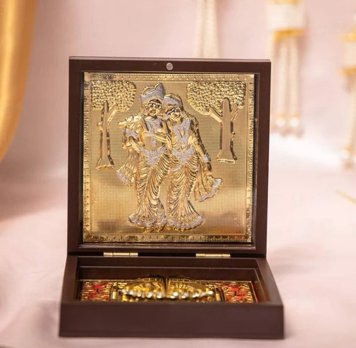 Picture of Svastika Radhe Krishna Pocket Temple - Small