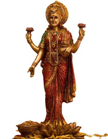 Show details for Svastika Goddess Maa Lakshmi Standing Idol Murti with Antique/Copper Finish - 10 Inches Picture of Svastika Goddess Maa Lakshmi Standing Idol Murti with Antique/Copper Finish - 10 Inches