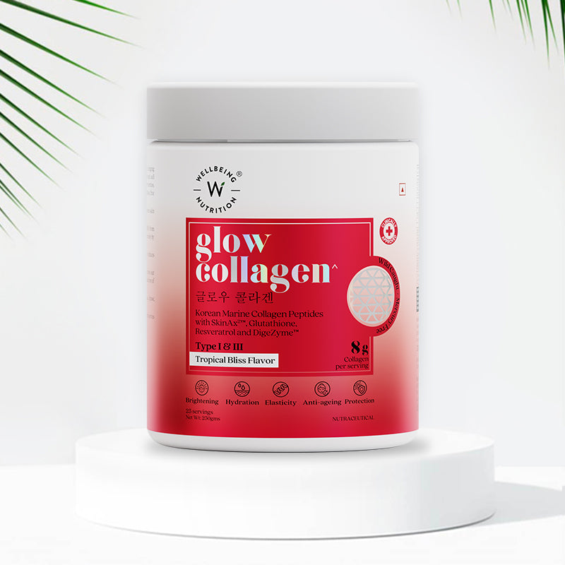 Show details for Wellbeing Nutrition Glow Korean Marine Collagen Peptides - 250 GM Picture of Wellbeing Nutrition Glow Korean Marine Collagen Peptides - 250 GM
