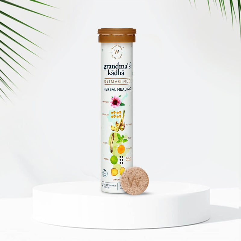 Show details for Wellbeing Nutrition Grandma's Kadha - 15 Tabs Picture of Wellbeing Nutrition Grandma's Kadha - 15 Tabs