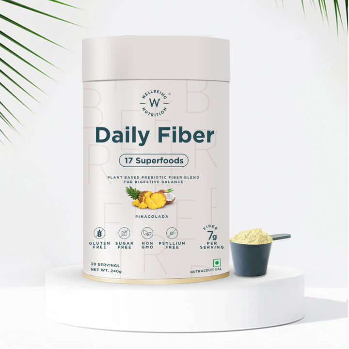 Picture of Wellbeing Nutrition Daily Fiber Powder Pina Colada Flavor - 240 GM