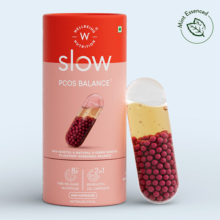Show details for Wellbeing Nutrition Slow PCOS Balance Capsules - 60 caps Picture of Wellbeing Nutrition Slow PCOS Balance Capsules - 60 caps