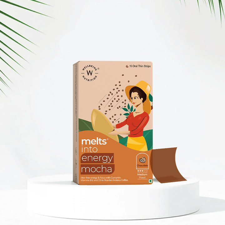 Show details for Wellbeing Nutrition Melts Energy Mocha Strips Chocolate Flavor - 15 Strips Picture of Wellbeing Nutrition Melts Energy Mocha Strips Chocolate Flavor - 15 Strips