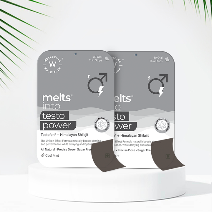 Show details for  Wellbeing Nutrition Melts Testo Power Oral Strips Cool Mint Flavor - 30 Strips - Pack of 2 Picture of  Wellbeing Nutrition Melts Testo Power Oral Strips Cool Mint Flavor - 30 Strips - Pack of 2