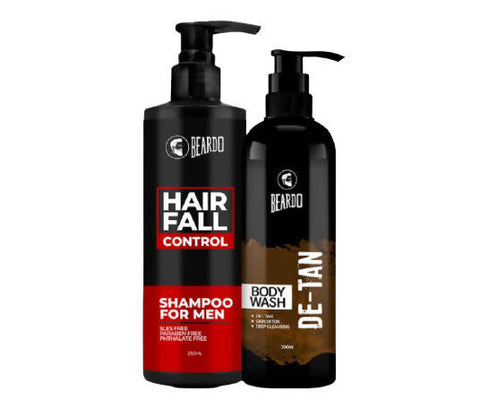 Show details for Beardo Hair Fall Control Shampoo & De-Tan Bodywash Combo Picture of Beardo Hair Fall Control Shampoo & De-Tan Bodywash Combo