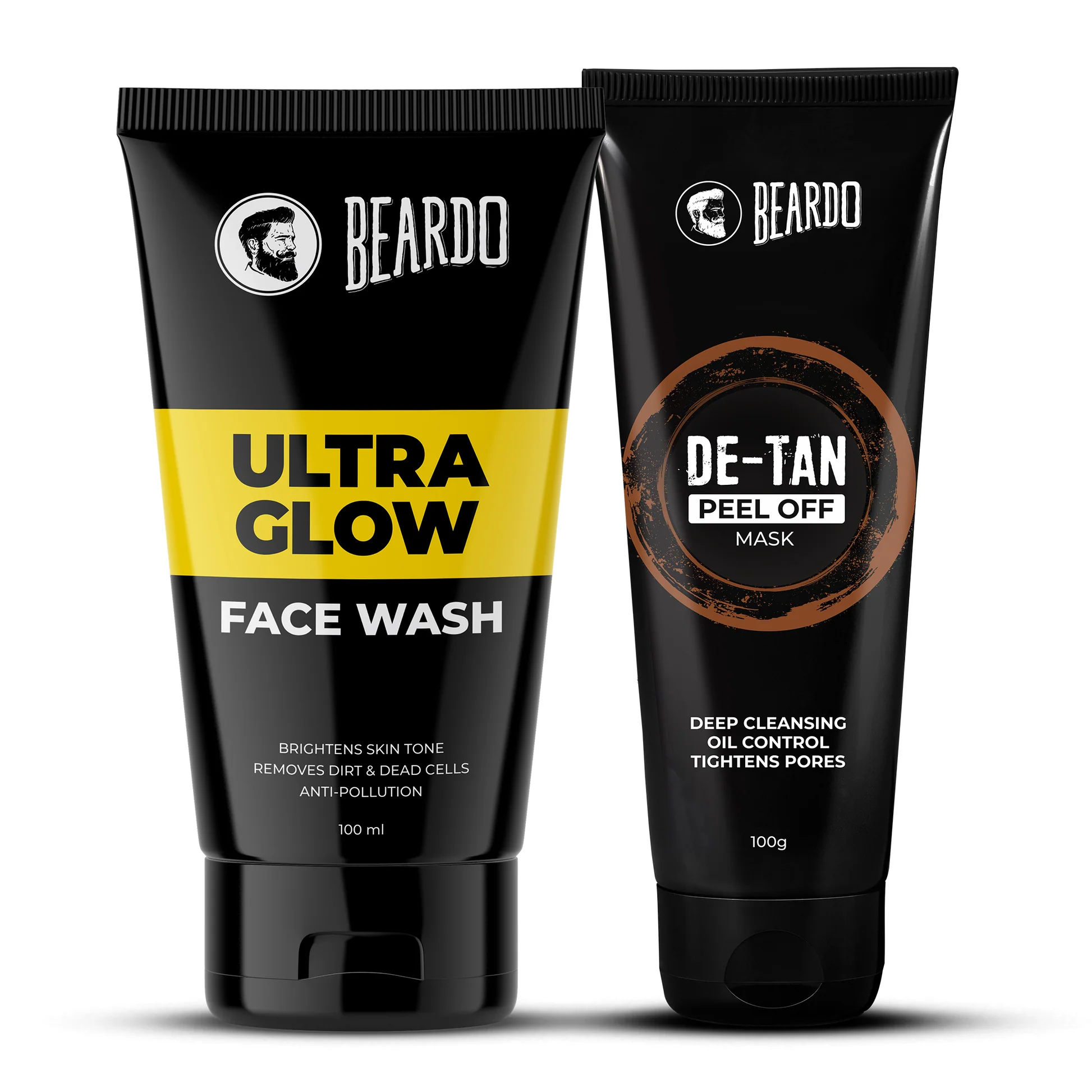 Picture of Beardo Ultraglow Face Wash & De-Tan Peel Off Mask Combo